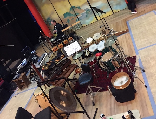 Pacific Overtures - the Musical - percussion setup