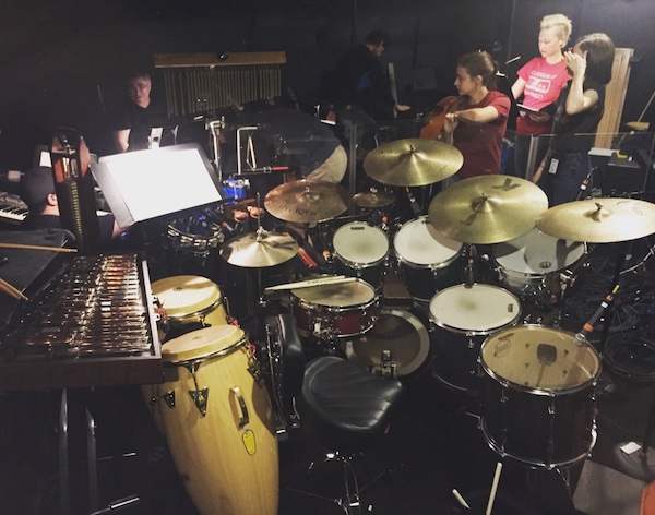 Working the Musical - percussion setup