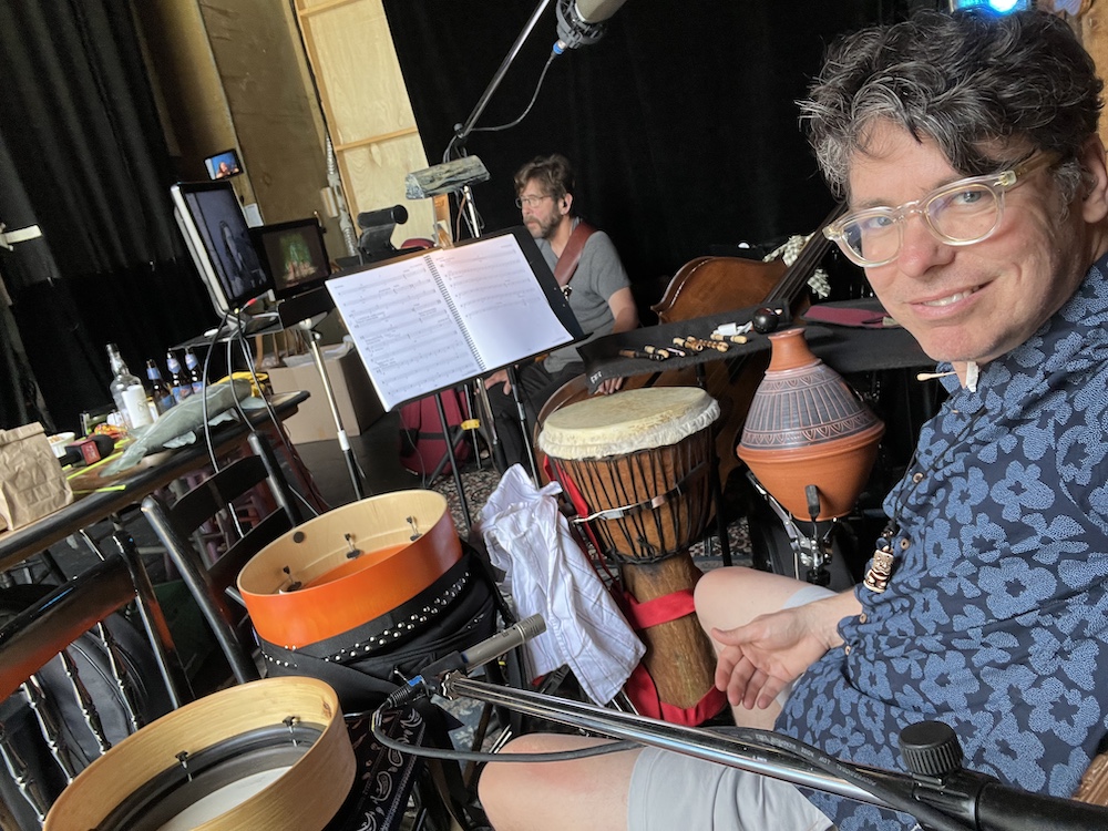 Come from away @ cape playhouse - My bodhran and percussion setup